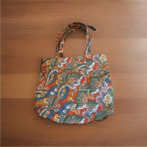 NWOT Vera Bradley Colorful Flowers and Feathers Tote Bag Purse